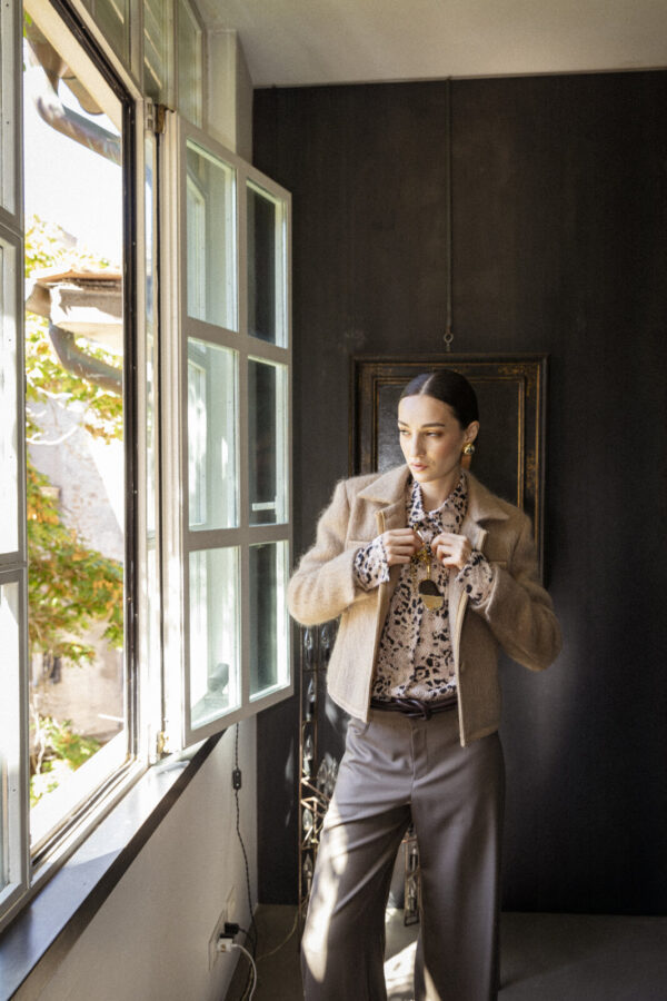 GIACCHINO CROPPED MOHAIR CARAMELLO - Image 2
