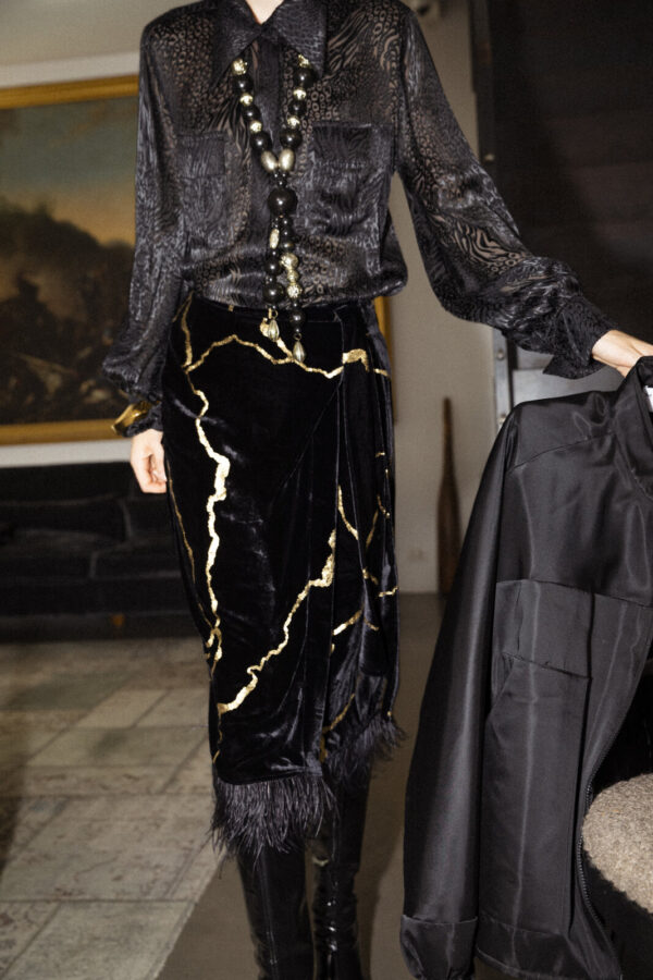 GONNA FOULARD SILK VELVET FLOKE - Image 2