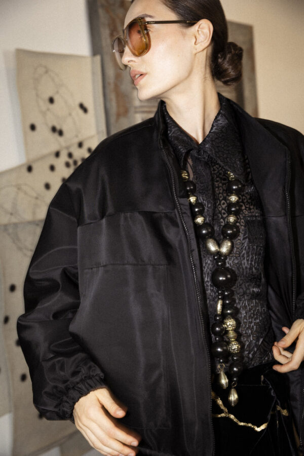 GIACCA KIMONO SPORTY DUCHESSE NERO - Image 2