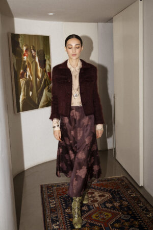 GIACCHINO CROPPED MOHAIR PRUGNA