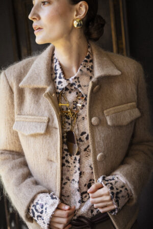 GIACCHINO CROPPED MOHAIR CARAMELLO