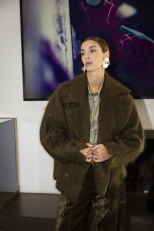 GIACCA COCOON MOHAIR VERDE