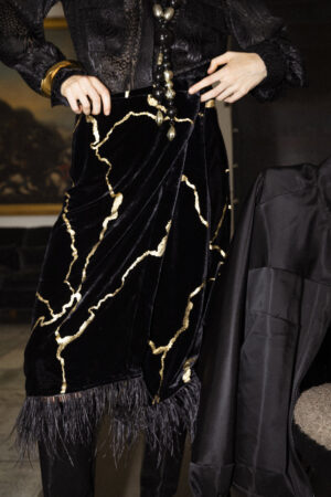 GONNA FOULARD SILK VELVET FLOKE