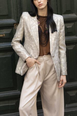 Giacca Classica Jaquard Gold & Silver