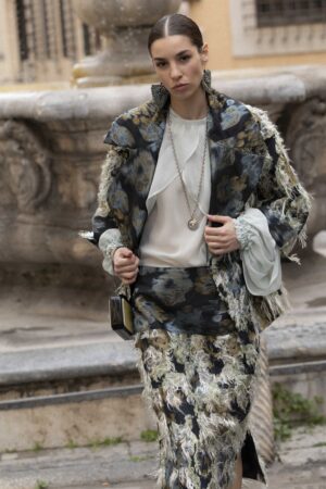 Gonna Eva Jaquard Agugliato Ghiaccio