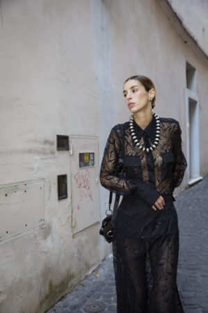 Camicia Classica Pizzo Nero