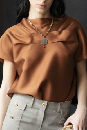 Top Calice Mix Silk Mikado