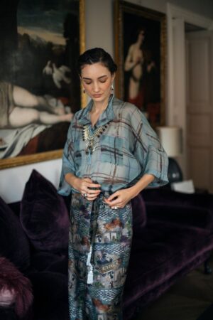 CAMICIA SERAFINO SETA – CHECK BLUE
