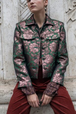 GIACCHINO CROPPED JACQUARD FIORI GRANDE